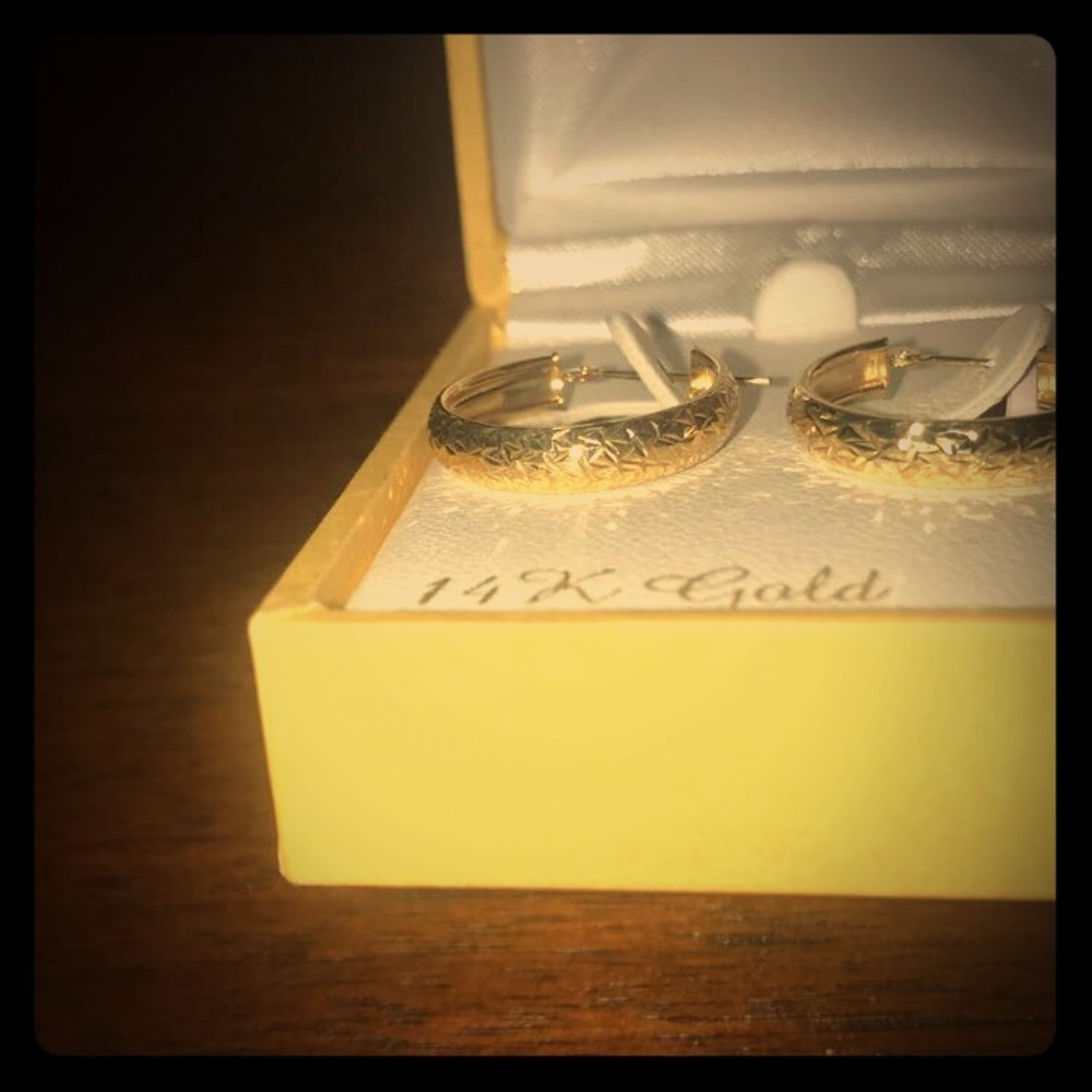 14K gold earrings